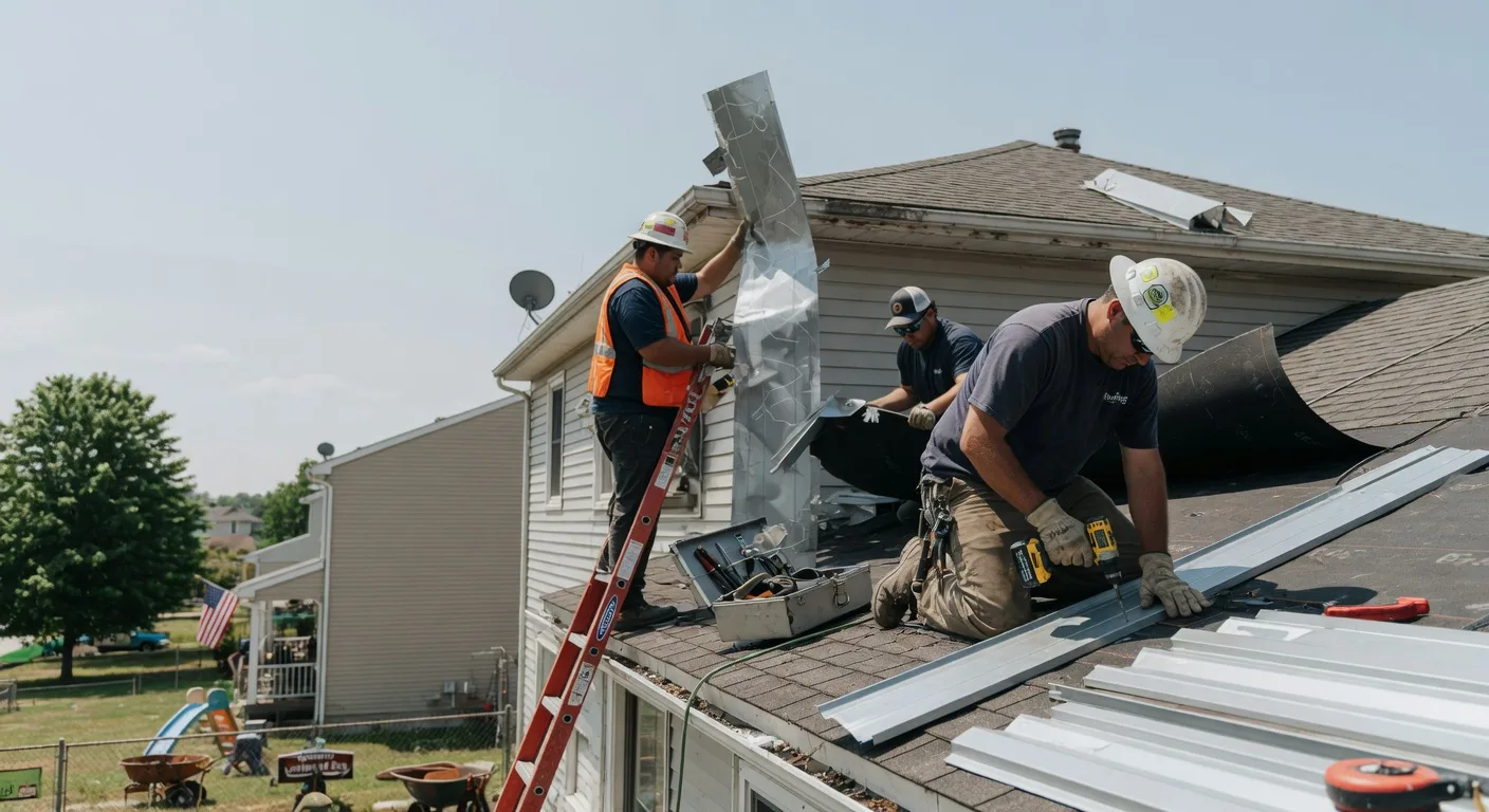 Storm Damage Metal Roof Repair in South Grafton, MA